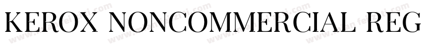 Kerox NonCommercial Regular字体转换